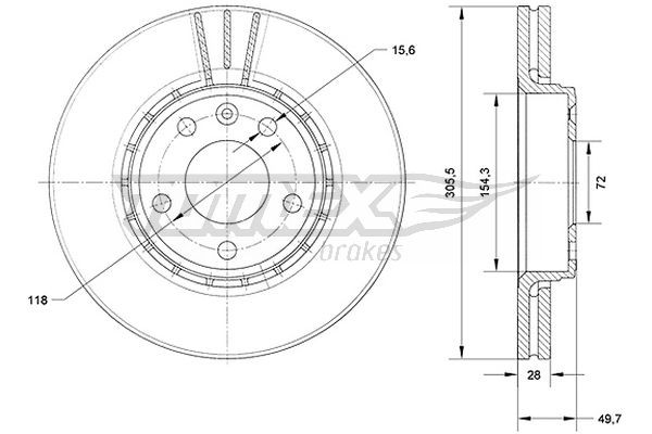 TOMEX Brakes Bremsscheibe